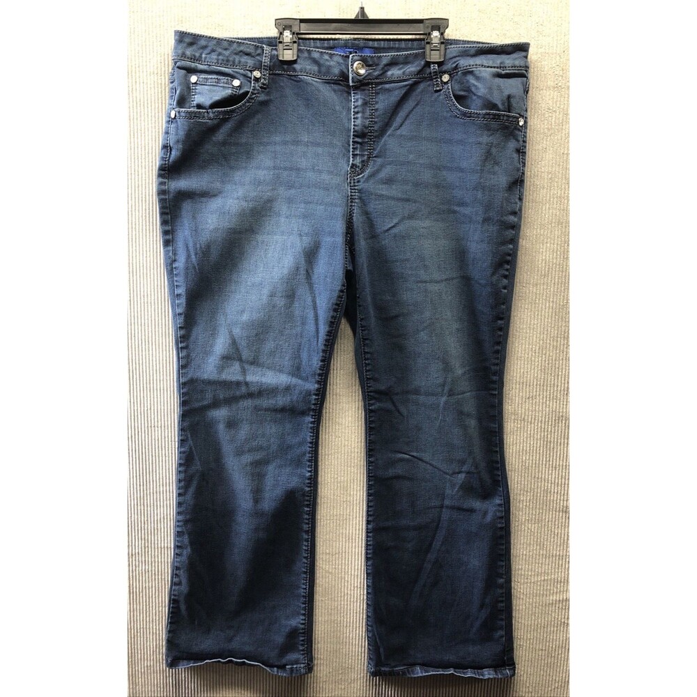 Apt. 9 Bootcut Jeans Womens 20W Short Embroidered Embellished Pockets Plus Size